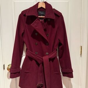 Banana Republic Maroon Trench Coat